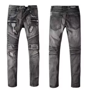 hommes balmain straight biker jeans hiphop pants b1080